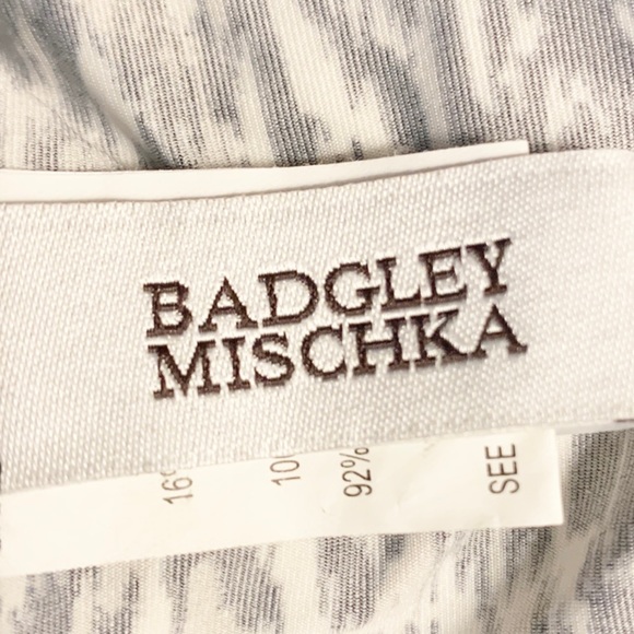 BADGLEY MISCHKA Zara Halter Tankini Top Black Tan white size 10 - Picture 5 of 15